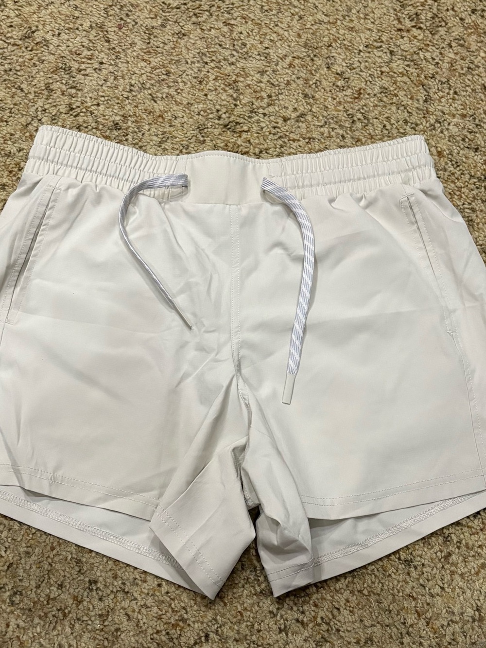Pacific Trail White Athletic Drawstring Shorts